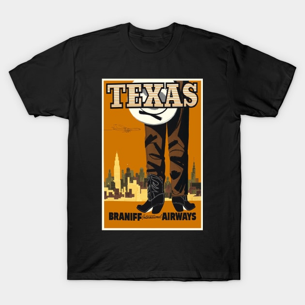 Texas Travel Poster T-Shirt by RockettGraph1cs